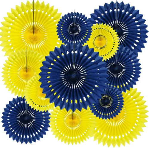 Vista 31 de BEISHIDA Juego de decoración de abanicos de papel redondos de panal de abeja para Año Nuevo, graduación, cumpleaños, boda, despedida de soltera