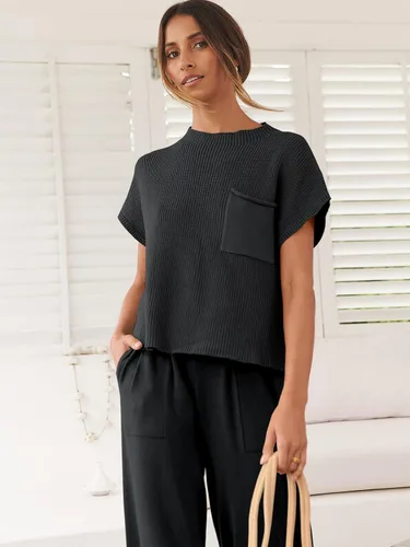 Vista 6 de Caracilia Conjunto de dos piezas para mujer, conjunto de suéter de punto a juego, conjunto de ropa deportiva de verano a la moda