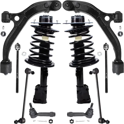 Vista 213 de Detroit Axle - Kit de suspensión de 10 piezas para Nissan Frontier Xterra Pathfinder 2005-2012, 4 brazos de control superiores inferiores