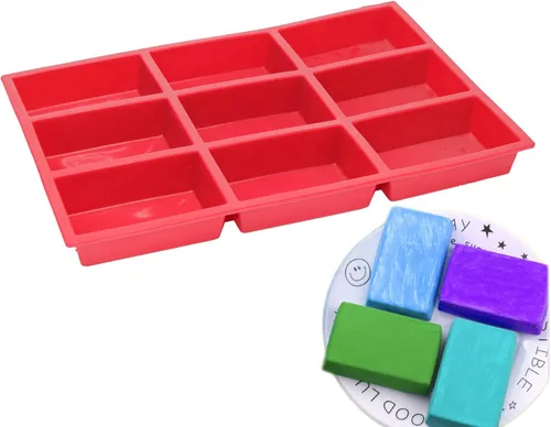 Vista 3 de X-Haibei Molde de silicona para pan de pan, bandeja rectangular para hornear brownies, bizcochos, jabón y barras de chocolate, 4.5 onzas por