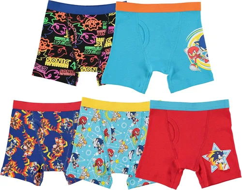 Sonic the Hedgehog Boys Boxer Briefs available in 4-Pk 5-Pk and 7-Pks sizes 4 6 8 10 and 12