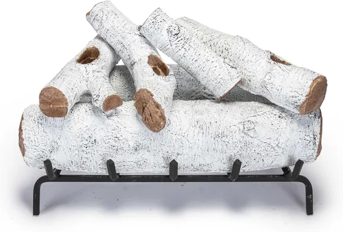 Vista 2 de Peterson Real Fyre - Troncos de gas de abedul blanco de 24 pulgadas, solo sin quemador