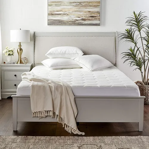 Zen Bamboo cubrecolchón de bambú ultrasuave ajustable, cubrecolchón de bambú hipoalergénico de primera calidad con tecnología de panal de