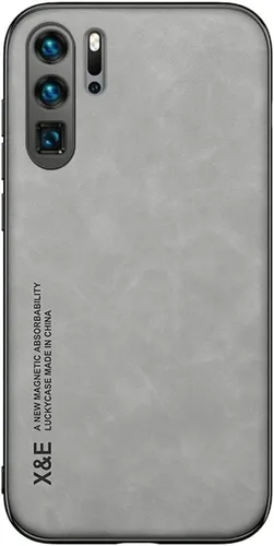 Kepuch Silklike Caso Para Huawei P30 Pro - Cubierta De Parachoques Placa De Metal Incorporada Para Huawei P30 Pro - Gris
