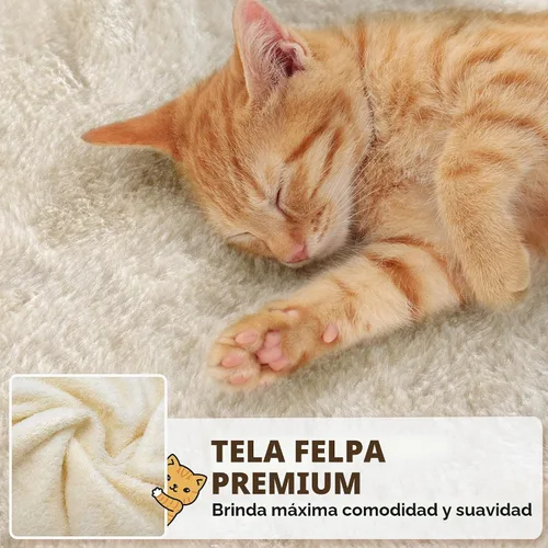Vista 5 de Yaheetech - Torre de árbol para gatos grandes, condominio de varios niveles y hamaca de 54 pulgadas Beige