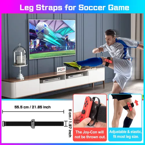 Vista 7 de Switch Sports Accessories Bundle,Tendak 10 in 1 Switch Accessories Kit for Nintendo Switch Sports Games 2022Mario Golf with Leg and Wrist