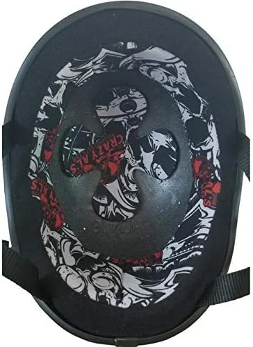 Vista 3 de Crazy ALS Maltese SOA Worlds - Casco de edición limitada, color negro plano, talla XL solo para cabeza de 24-24 3/8 pulgadas