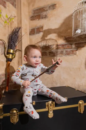 Vista 3 de Harry Potter Paquete de 2 overoles con cremallera para bebé recién nacido a bebé Gris
