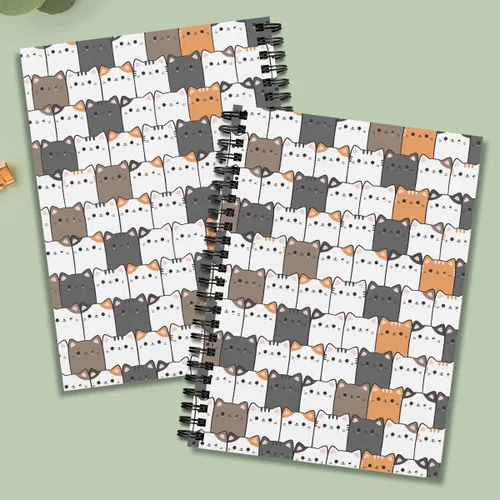 Vista 3 de GOLEEX Cats Lover Blank Spiral Notebook Journal Notebooks Ruled Weekly Daily Monthly Planner Organizer Lined Note Taking Notepad Composition For Pet