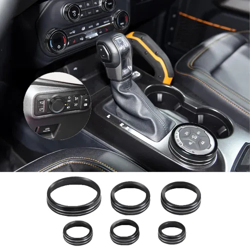 Vista 19 de para Ford Bronco Sport Accesorios 2021 2022 2023 2024 - perilla para interruptor de faros de aire acondicionado, 4WD, tracción en todas las ruedas