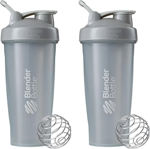 Vista 9 de BlenderBottle Classic V2 - Botella mezcladora perfecta para batidos de proteínas y preentrenamiento, 28 onzas, color negro