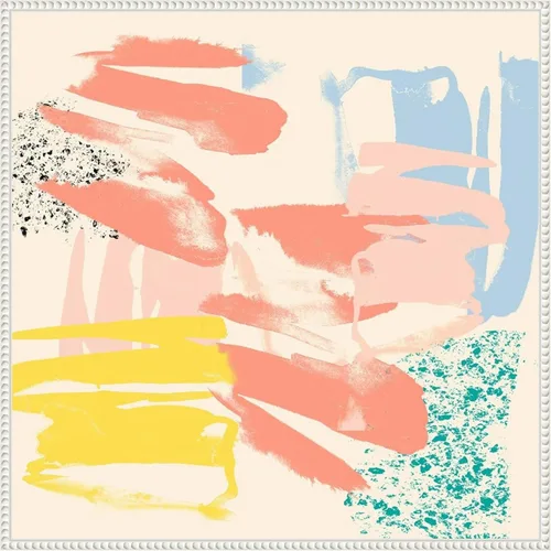 Vista 7 de Amanti Art Framed Canvas Wall Art 16x16 Retro Op II by Jennifer Goldberger, Framed Wall Art Canvas, Abstract Artwork, Traditional Decor, Small