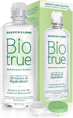 Vista 10 de Biotrue Solución para Lentes de Contacto, Solución Multiusos con Estuche para Lentes, Limpia, Acondiciona, Hidrata, Desinfecta, Elimina Proteínas