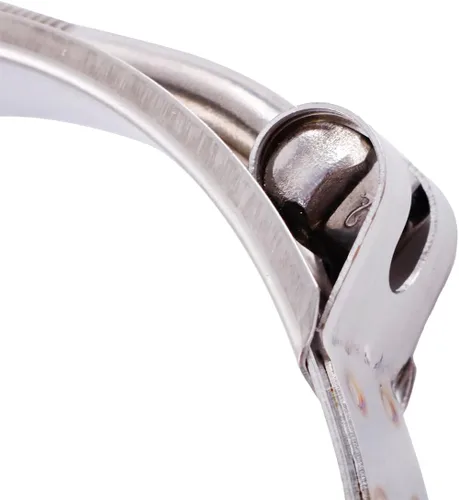 Vista 5 de 2 piezas de abrazaderas de acero inoxidable con perno en T, rango de abrazadera 1.4"-1.7" (36-44mm) para manguera de entrada turbo