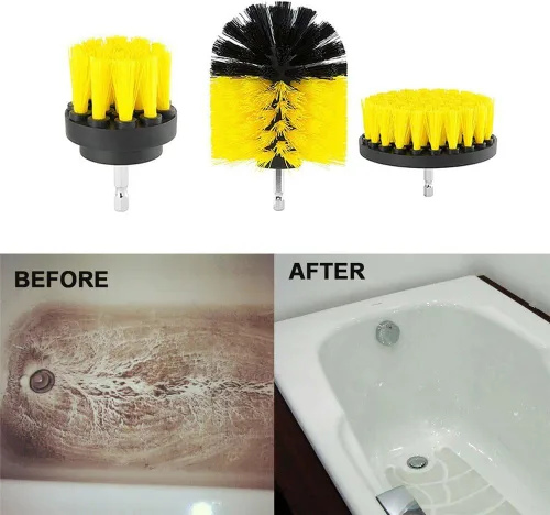Vista 5 de ELEOPTION - Kit de accesorios para taladro de limpieza de alta resistencia, cepillo de nailon inalámbrico, ideal para limpiar baldosas de piscina 3