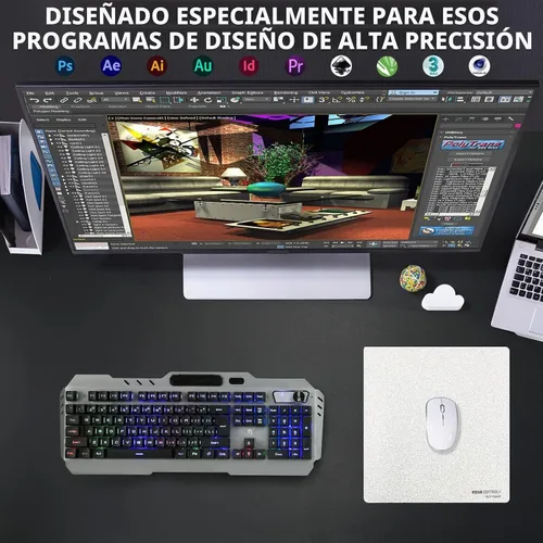 Vista 3 de X-Raypad Aqua Control 2 - Alfombrilla de mouse para juegos de ultra alta precisión con velocidad perfecta y capacidad de control, deslizamiento X e