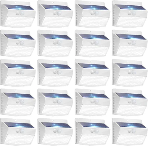 Vista 25 de Peasur Luces solares para exteriores, [138 LED/8 paquetes] Luz de pared de seguridad con sensor de movimiento solar con 3 modos de iluminación