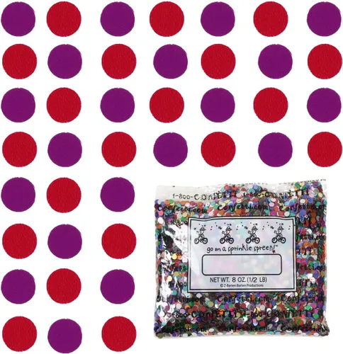 Vista 206 de Confetti Circle 1/4" Negro, Azul Marino Combo - 2 bolsas de media onza (1 oz) (8550/9971)