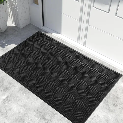 Vista 7 de Yimobra Tapetes para puerta de exteriores, 29.5 x 17 pulgadas, impermeables, para todas las estaciones, para entrada de puerta delantera