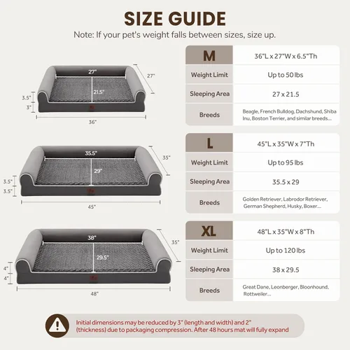 Vista 4 de Camas Grandes para Perros de Tamaño Grande, Cama Ortopédica XXL XL para Perros de Tamaño Mediano, Sofá Sillón Grande Impermeable con Funda Extraíble