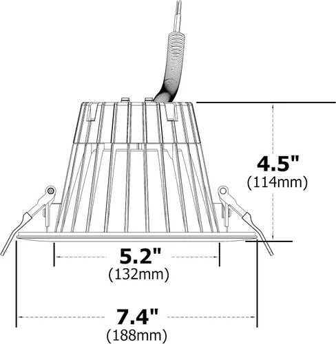 Vista 7 de CLR-Select - Kit de downlight LED comercial blanco de 6 pulgadas