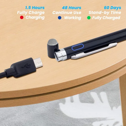 Vista 5 de Active - Lápiz óptico para Amazon Fire HD 10, con punta de metal ultrafina de 0.069 pulgadas, lápiz capacitivo para Amazon Fire HD 10, lápiz Negro