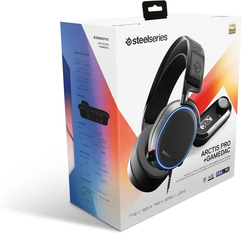 Vista 9 de SteelSeries Arctis Pro + GameDAC – Auriculares con cable para juegos – Certificado de audio de alta resolución – DAC y amplificador dedicado