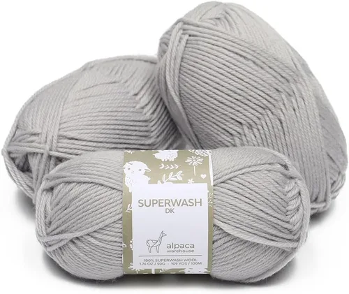Vista 25 de Superwash - Juego de 3 madejas de hilo de lana 100% pura (5.25 onzas), peso DK, procedente directamente de Perú, celestial suave y perfecto