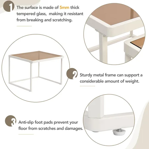 Vista 148 de Mesa auxiliar elevable, mesa auxiliar multifuncional con estantes abiertos, mesa de comedor moderna para sala de estar, oficina en casa (negro #004)