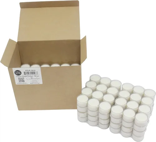 Vista 5 de Stonebriar Paquete de 24 velas de té transparentes sin perfume de larga combustión sin humo con 6 a 7 horas de tiempo de combustión extendido