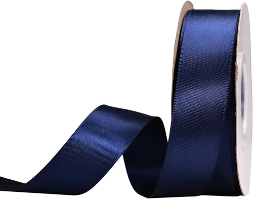 Vista 169 de YAMA Cinta de satén de doble cara, 1 1/2 pulgadas, 25 yardas para envolver regalos, color negro