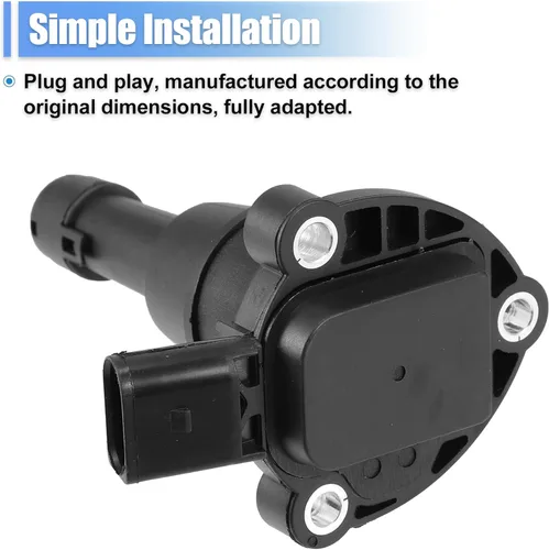 Vista 6 de X AUTOHAUX Sensor de nivel de aceite para Audi A3 2015-2020 para Audi A3 Quattro 2015-2019 03F907660E Negro