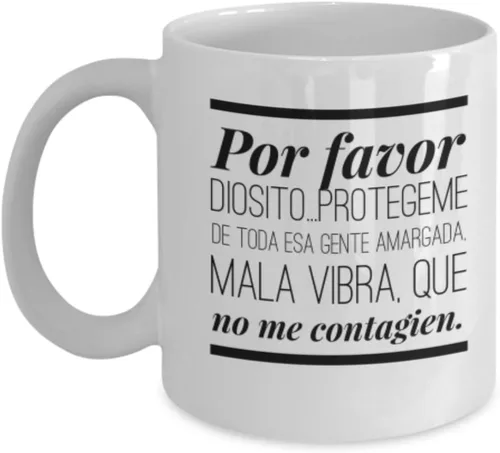 Por Favor Diosito Protegeme - Taza café, tazas para café divertidas, tazas de café personalizadas, taza de café inspiradoras, taza grande de cafe