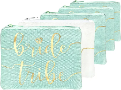 Vista 17 de Bride Tribe - Bolsas de maquillaje para despedida de soltera, despedida de soltera, boda, bolsa de artículos de tocador, kit de supervivencia