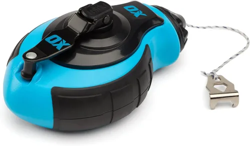 Vista 7 de OX Tools OX-P027731 - Línea de tiza de 100 pies de grosor, gancho curvo, relación de engranajes 6:1, mango de metal, carga superior fácil