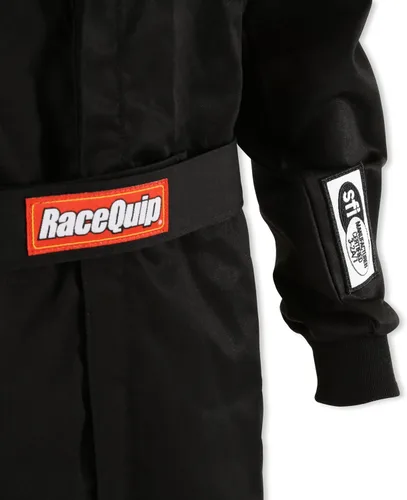 Vista 6 de RaceQuip® 110002RQP 110 Series Traje de conducción de 1 pieza - SFI 3.2A/1 - Negro - Pequeño