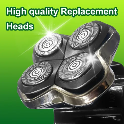 Vista 5 de Paquete de 12 cuchillas de repuesto para cabezal de afeitadora compatible con Sku*l Shaver Pitbull Gold PRO - Hoja de repuesto de 4 cabezales