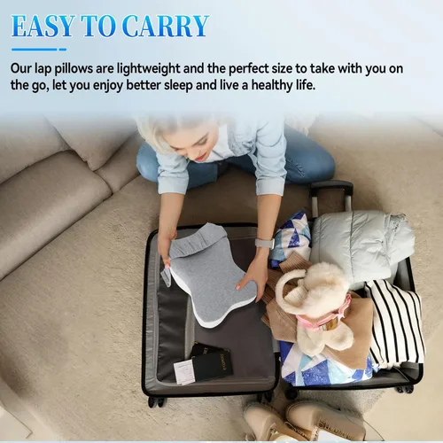 Vista 8 de Knee Pillow for Side Sleepers, Memory Foam Leg Pillow for Side Sleeping with Adjustable Strap, for Comfortable wear Between the Legs While Sleeping