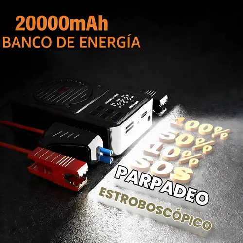 Vista 5 de 3000A Arrancador de coche portátil con compresor de aire
