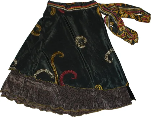Vista 8 de Wevez Sari Art - Paquete de 3 faldas de seda para mujer, talla grande, talla grande