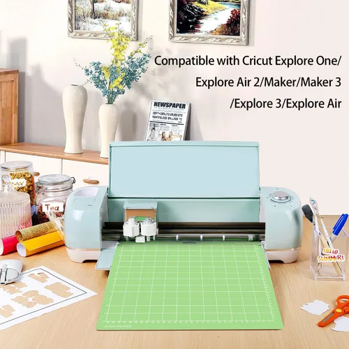 Vista 2 de Gwybkq Paquete de 4 alfombrillas de corte de 12 x 12 pulgadas, compatibles con Cricut Explore One/Air/Air 2/Maker 3/Maker accesorios de repuesto