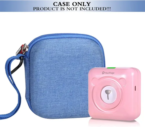 Vista 3 de Estuche rígido de almacenamiento EVA para PeriPage A6 Mini impresora, HuiJuKeJi Sticker Impresora (con bolsillo de malla Mini Impresora)