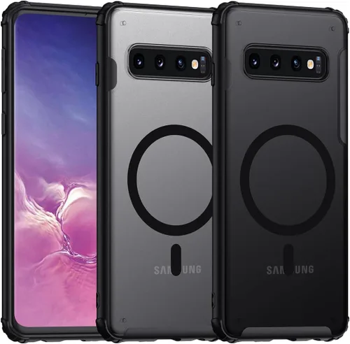 Vista 25 de TIANNIUKE Funda magnética para Samsung Galaxy S21 Ultra, translúcida mate antihuellas, compatible con MagSafe, ajuste delgado, a prueba de golpes