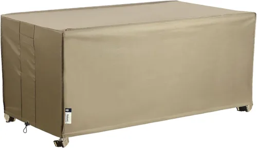 Vista 38 de Funda modular resistente para exteriores, 104 x 83 pulgadas, protector de sofá modular 600D impermeable para patio, fundas en forma de L, Caqui