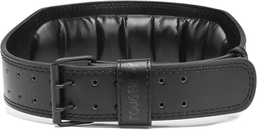 Genuine Leather Weight Lifting Belt for Men Double Prong Power Belt Heavy Duty - Strong, Stabilizing Back Support for Deadlifts, Squats Powerlifting
