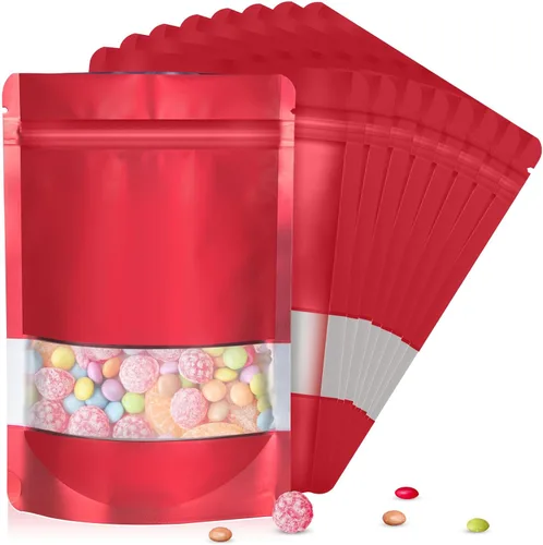 Vista 19 de Bolsas de Mylar de 7.1"x10.2" de 1 cuarto de galón, 120 piezas para almacenamiento de alimentos, bolsa a prueba de olores con ventana mate, bolsas