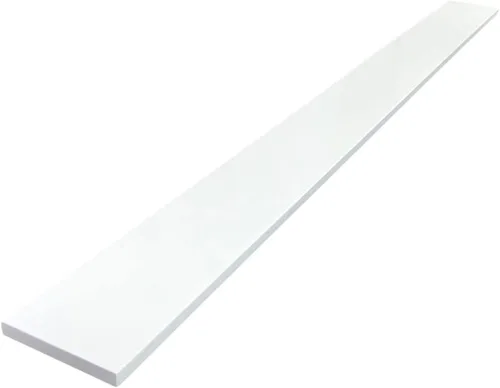 Borde de ducha de 60 pulgadas | Umbral de mármol de ingeniería súper blanco para sistemas de bandeja de ducha Schluter Kerdi y azulejos Redi (3 x 60