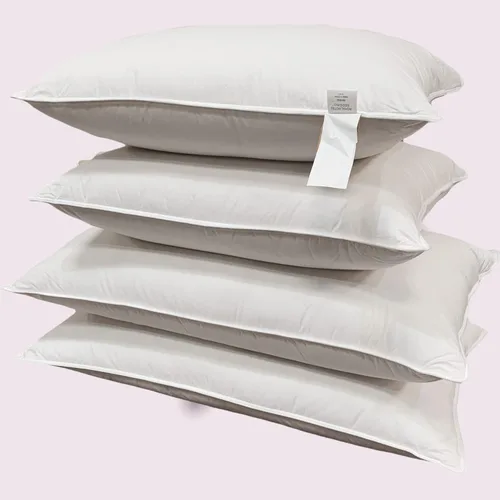 Vista 5 de Royal Tradition Almohadas de plumón (suave) tamaño King, color blanco, funda de 100% algodón con 500 hilos, 750 rellenos de potencia, 39 onzas