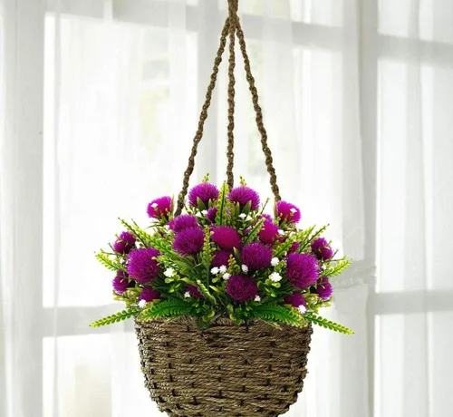 Vista 2 de Decoración de plantas artificiales de diente de león, flores de plástico falsas, arbustos, hierba para interiores y exteriores, hogar, jardín, boda