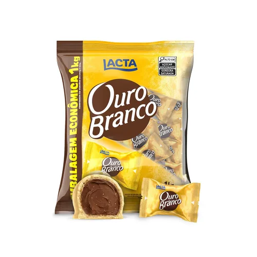 Lacta Ouro Branco Bombon 1 kg (2.2 lbs) - 1 Pack